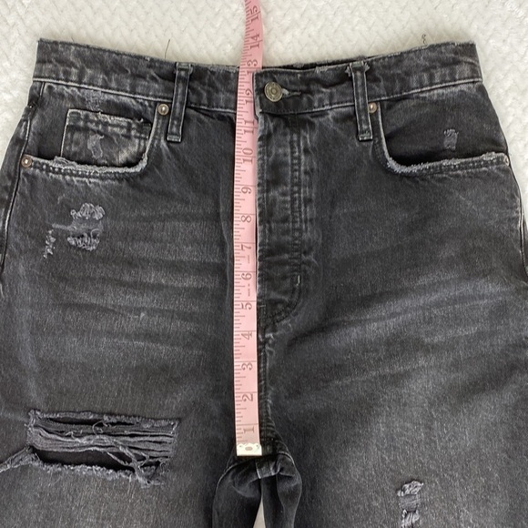 Free People We The Free Obsidian Distressed Tapered Baggy Boyfriend Jeans - Picture 6 of 17